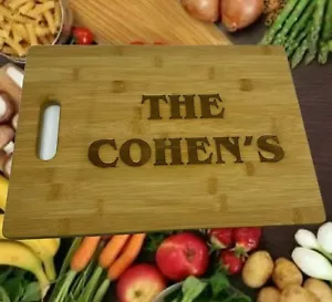 Large Cutting Cheese Charcuterie Board 14" x 10" Rectangle Engraved Personalized - Picture 1 of 12