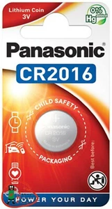 3 x Panasonic CR2016 3V Lithium Power Knopfzelle im Blister - Picture 1 of 1
