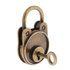 Antique Vintage Padlock with Bear Shaped Key for Small Diary - Picture 1 of 8
