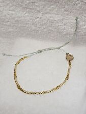 PURA VIDA  Gold Color Seed Beaded String Surf Beach Bracelet   🌞