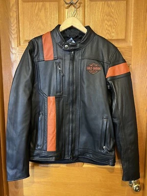 CO428 Harley Davidson Hwy 100 Waterproof Leather Jacket Mens Medium 98000-22VM - Image 1 of 4