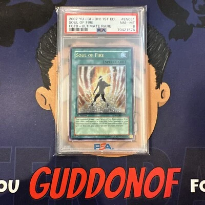 PSA 8 NEAR MINT 2007 YU-GI-Oh! FOTB SOUL OF FIRE EN031 1st Ed Ultimate - Image 1 of 3