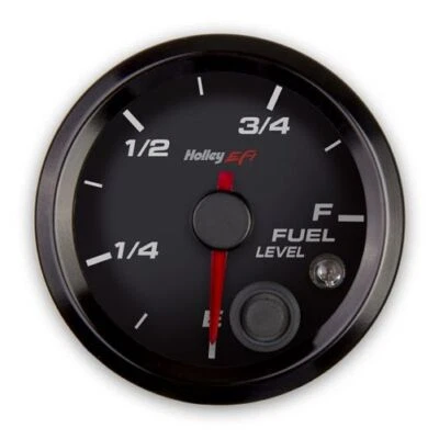 Holley 553-133 Fuel Level Gauge Standard 2-1/16" size Black Face NEW - Image 1 of 3