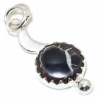 Morccan Mud Crack Fossil Gemstone Handmade 925 Silver Jewelry Pendant 2.17&quot;
