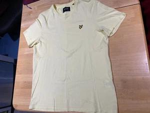 Lyle & Scott Soft Yellow Cotton Tshirt w/ Logo - Men's Sz XL - Picture 1 of 6