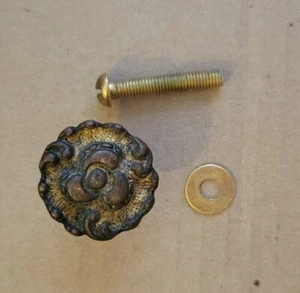 Edison Diamond Disc Phonograph H19 Original Schranktürknopf mit Bolzen - Bild 1 von 3
