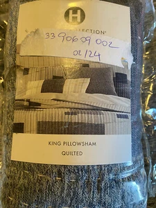 Hotel Collection Patchwork Ticking Stripe Quilted KING Pillow Sham - Picture 1 of 3