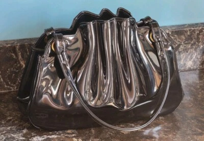 MCM - Empress USA Black Vinyl /PVC Purse / Hand Bag - 1950s or 1960s - RARE! - Image 1 of 4
