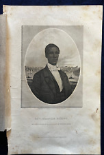 1859 First African American Bishop Rev. Francis Burns AME Print Black Americana