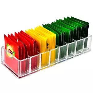 Tea Bag Organizer Holder For Kitchen Pantry Cabinet Countertop Tea Storage Box S - Picture 1 of 7