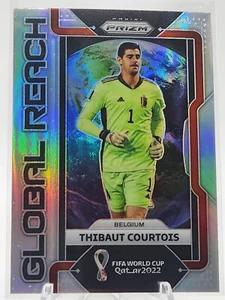 2022 PANINI PRIZM, WORLD CUP, GLOBAL REACH, SILVER, THIBAUT COURTOIS, BELGIUM - Picture 1 of 2