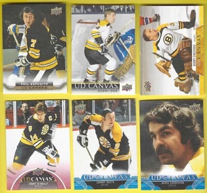 Upper Deck UD Canvas Boston Bruins Legends (Orr Esposito Bucyk Cheevers + 2) - Picture 1 of 2