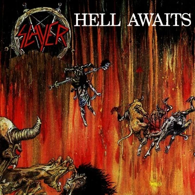 SLAYER Hell Awaits BANNER 3x3 Ft Fabric Poster Tapestry Flag album cover art - Image 1 of 3