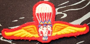 Real Tailandia Ejército Aerotransportado Básico Paracaidista Militar Saltar Alas Tela Insignia - Imagen 1 de 3