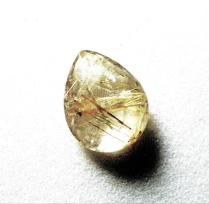 TABLERO DE AJEDREZ 8,5 X 7 X 4 MM 1,76 quilates corte pera rutilado cuarzo piedras preciosas brasil - Imagen 1 de 2