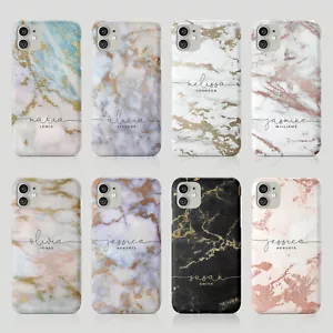 Tirita Personalised Phone Case for iPhone 16 15 14 13 12 11 Marble Gilded Golden - Picture 1 of 18