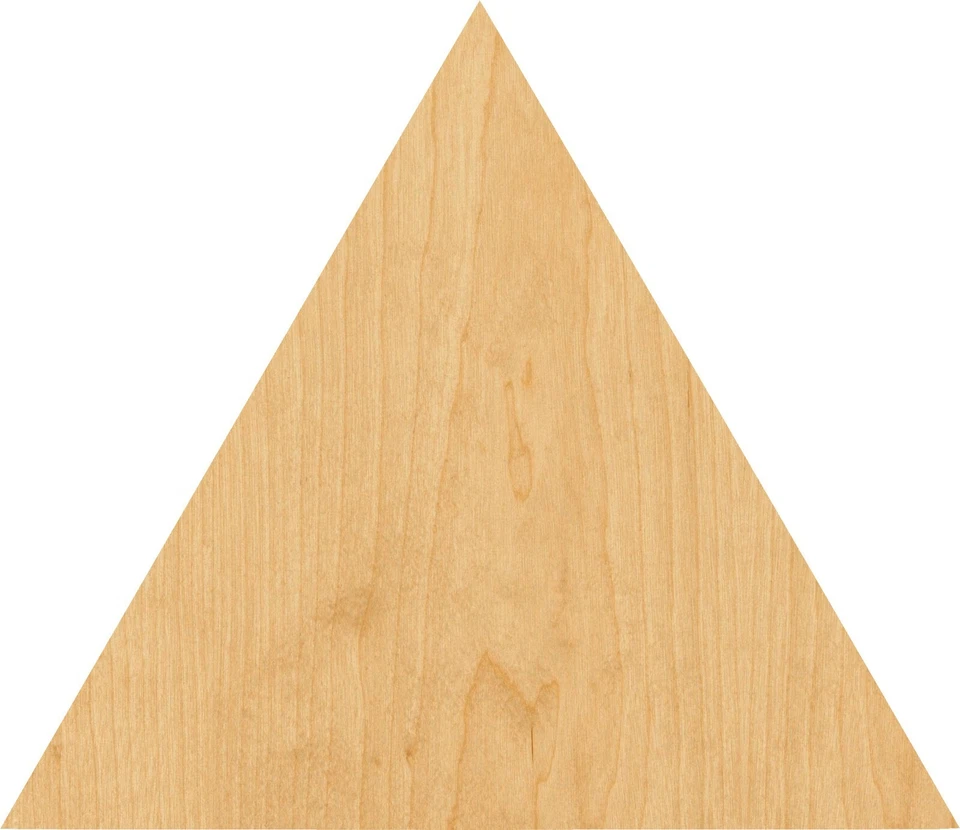 Triángulo 1 corte láser forma madera suministro artesanal - corte artesanía en madera Foto 1 de 1