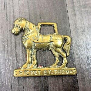 Cricket St. Thomas authentischer Vintage Shire Pferd Hufeisen Messing Pferdeschuh selten
