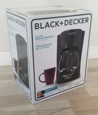 BRAND NEW - Black & Decker 12-Cup Programmable Coffee Machine Black BCM1410B - Image 1 of 4