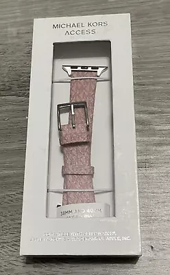 Correa Michael Kors MKS8000 Micro Logo Rosa Rubor PVC 38/40mm para Apple Watch Foto 1 de 4