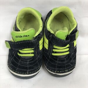 Stride Rite Athletic Shoes SRT SM Jason Black Green 4 M Infant Toddler