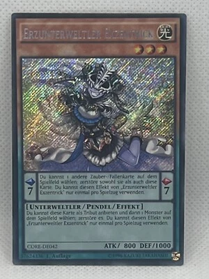 Yugioh Archfiend Eccentrick CORE-DE042 Secret Rare 1st Edition NM German - Image 1 of 2