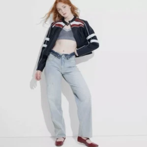 NWT Wild Fable Women's 8 Mid-Rise 90's Relaxed Straight Jeans Easy Rigid NEW - Picture 1 of 9