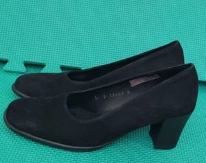 Arche Suede Latex Naturel Leather Pump Shoe Black Size US 7 Made in France - Picture 1 of 14
