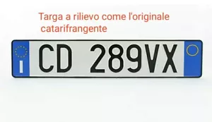 REPLICA TARGA AUTO ITALIANA RILIVO ART.102 D.LGS285/92 ANTERIORE/POSTERIORE1 - Imagen 1 de 12