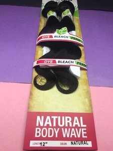 SAGA CUERPO DESNUDO ONDA BRASILEÑA VIRGEN REMY_100% CABELLO HUMANO_12"_#NATURAL - Imagen 1 de 3