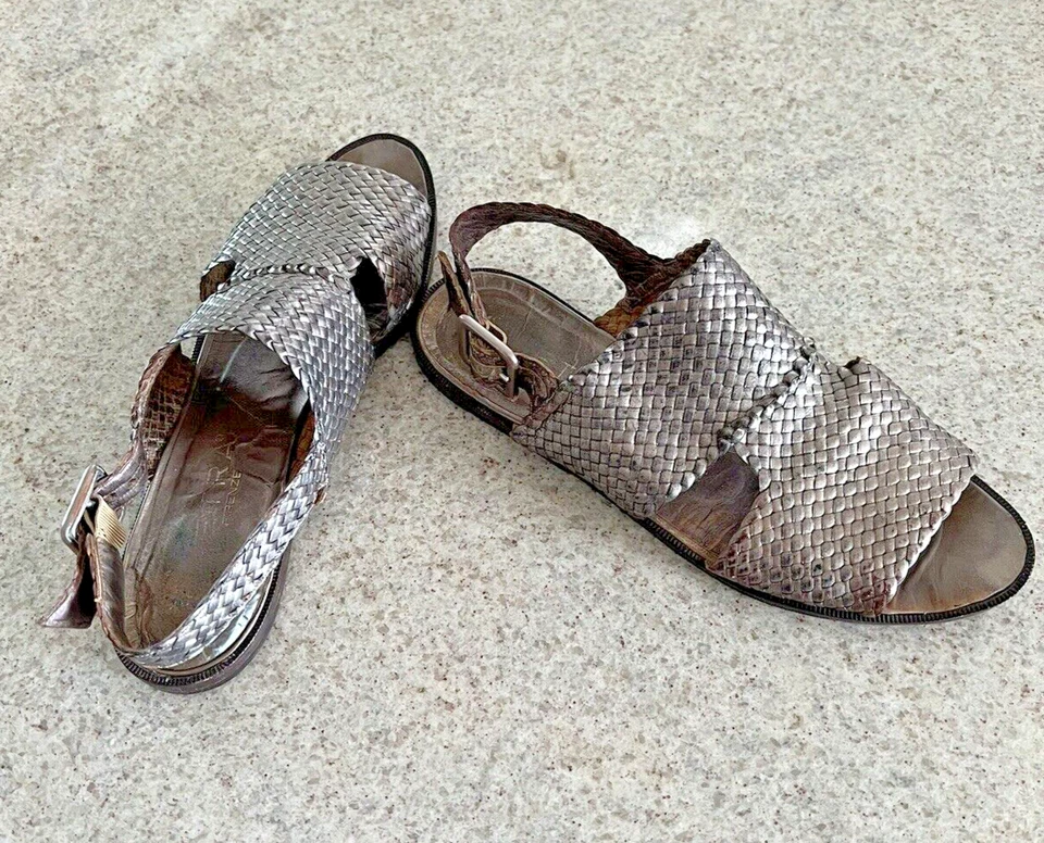 Petra Firenze锡织皮革凉鞋(7M) — 第 1/4 张图片