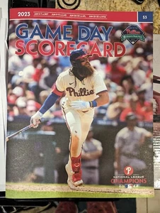 Brandon Marsh PHILADELPHIA Phillies Scorecard Programma 2023 Citizens Bank Park - Foto 1 di 7