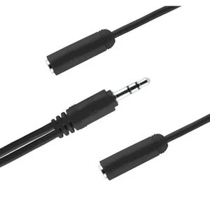 ONN 3,5 mm Kopfhörer Splitter 6er Pack (2 schwarz, 2 weiß, 1 rosa und 1 blau) - Bild 1 von 9