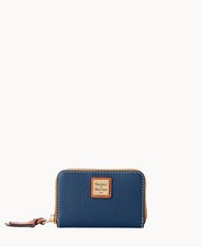 Dooney & Bourke Pebble Grain Large Zip Around Credit Card Case Wallet