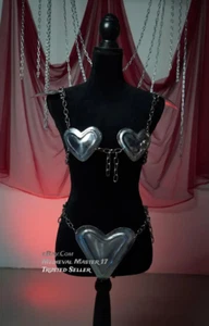 Armour Set of ladies Handmade Valor Fluted Heart Shape Steel Suit - Picture 1 of 9