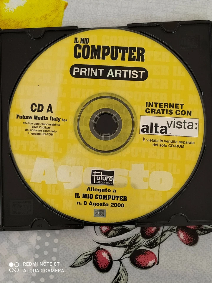 CD A IL MIO COMPUTER N°8 AGOSTO 2000 - SOFTWARE VINTAGE PRINT ARTIST - Immagine 1 di 1