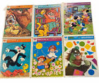 Vintage Lot Of 6 Whitman Frame Tray Puzzles Disney Mickey Sesame Street Tweety