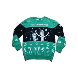 Rick And Morty Peace Among Worlds Ugly Christmas Sweater 2X - Bild 1 von 13