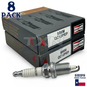 Champion 956M Copper Plus Spark Plugs QC12PEP Marine - 8 Pack - Picture 1 of 3