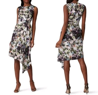Vestido para mujer Adam Lippes Collection estampado floral sin mangas con drapeado lateral talla 2 Foto 1 de 4