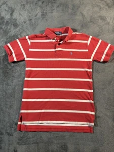 Vintage Polo Ralph Lauren Shirt Youth Medium Striped Boys Pony Classic 90s - Picture 1 of 10