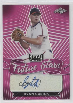 2021 Leaf Metal Draft Future Stars Pink Rainbow /20 Ryan Cusick #FS-RC1 Auto - Image 1 of 2