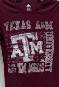 Camisa Texas A&M Aggies Granate Manga Larga Adidas Damas Talla Pequeña ¡Bonita! - Imagen 1 de 4