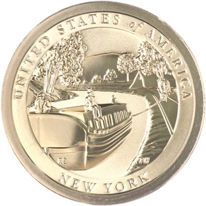 2021 S Innovation New York Erie Canal Dollar Reverse Proof See Pics J646 - Picture 1 of 3