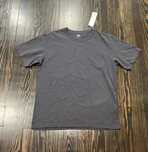 Uniqlo Crew Neck T Shirt Men’s Large Gray Cotton NEW - Picture 1 of 4