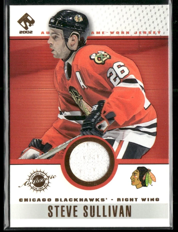 2001-02 Pacific Private Stock Steve Sullivan Game Gear #25 Blackhawks - Image 1 of 2