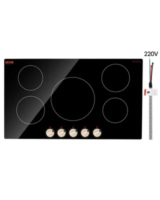 VEVOR◈Induction Cooktop,9200W Electric Countertop Burner,5 Burner Knob Control - Image 1 of 4