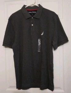 Nautica Herren Kurzarm Poloshirt XL Grau 100% Baumwolle Logo Neu - Bild 1 von 11