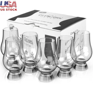 Set bicchieri da whisky cristallo senza piombo eleganti snifter scozzese bourbon rum regalo US - Foto 1 di 9