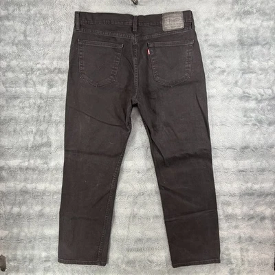 Pantalones de mezclilla elásticos Levi's 514 para hombre 34x30 negros ajustados pierna recta mezcla de algodón Foto 1 de 4
